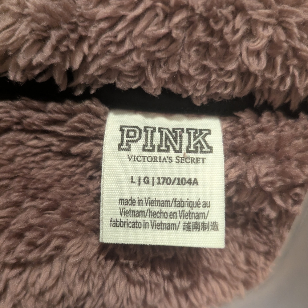 PINK Victoria's Secret Sherpa 1/4 Zip Pullover - Picture 2 of 6